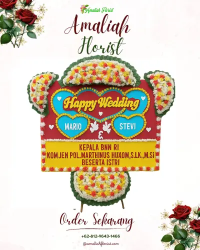 Karangan Papan Bunga Pernikahan di Cijeruk